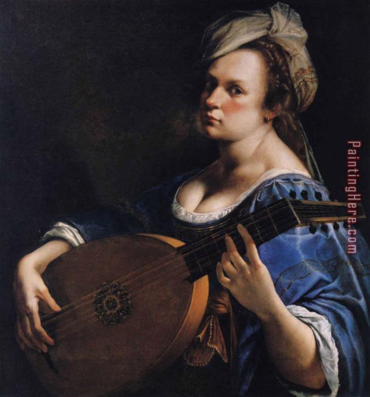 Artemisia Gentileschi Self Portrait As a Lute Player
